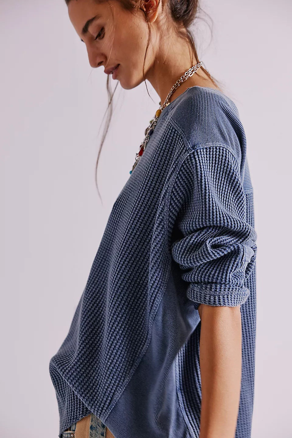 Casual knit sweater for women with a slightly oversized cut Lune London