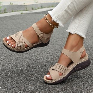 Ladies Adjustable Strap Sandals Lune London