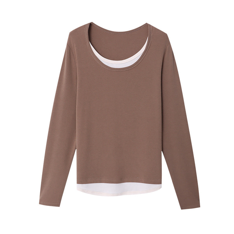 Women's long-sleeve shirt with wide neckline Chic & Stil