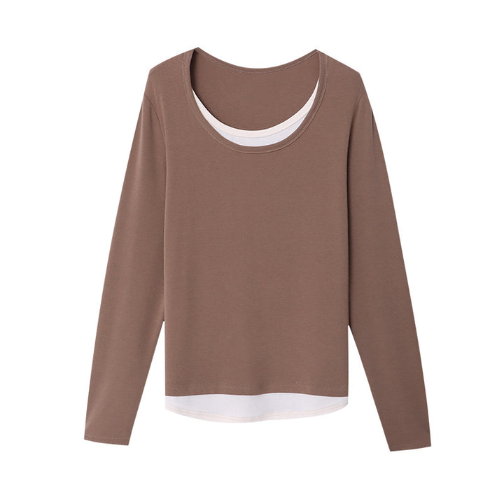 Women's long-sleeve shirt with wide neckline Chic & Stil