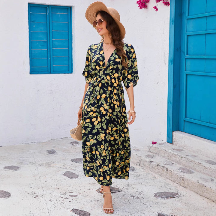Chic and style flared maxi dress for women