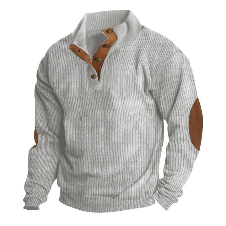 Trendy men's sweater with high collar and contrasting accents Lune London