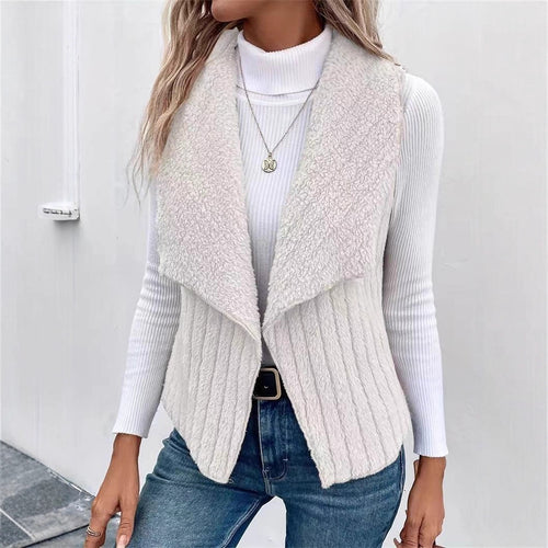 Ladies Chic and Stylish Open Front Knit Vest