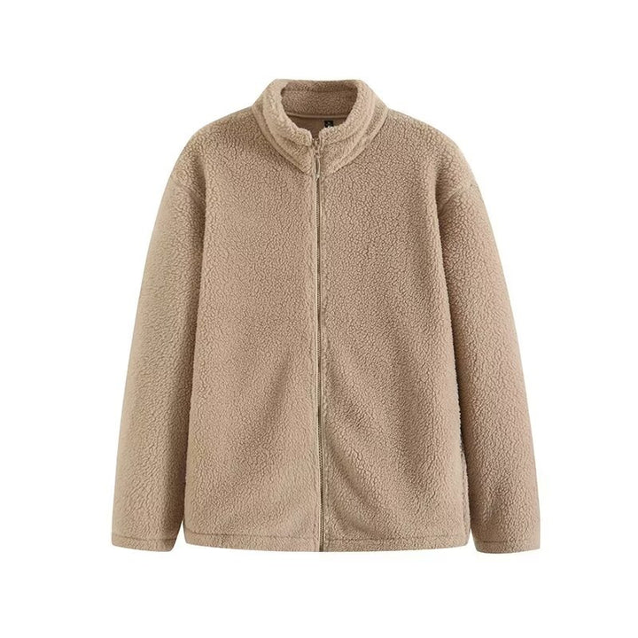 Veste en polaire pour femmes avec col haut et poches zippées pratiques Chic & Stil