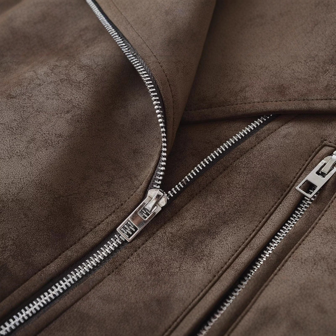 Veste de motard à la mode pour femmes en daim de haute qualité Chic & Stil