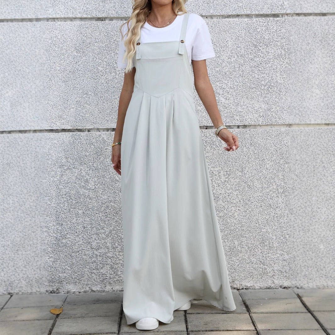 Lune London women's adjustable denim maxi dress