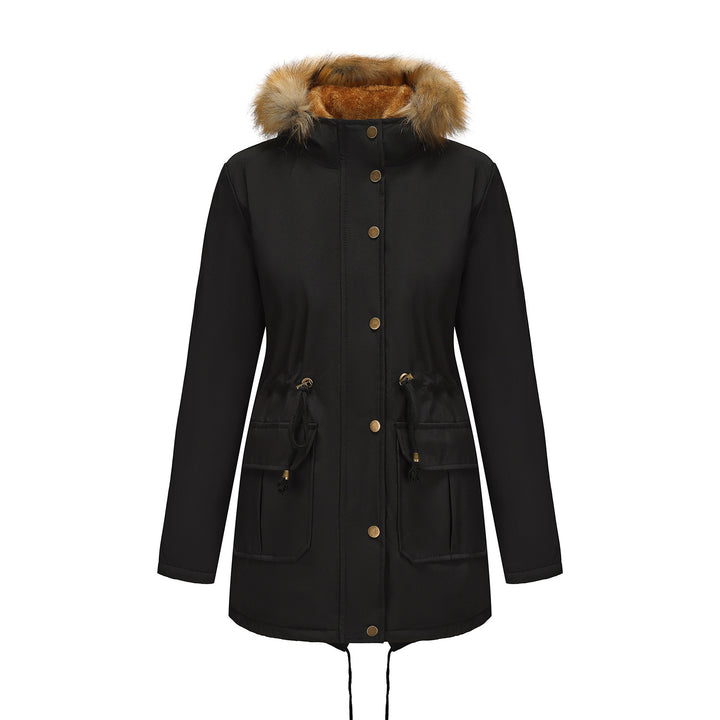 Ladies winter parka with fur collar Lune London