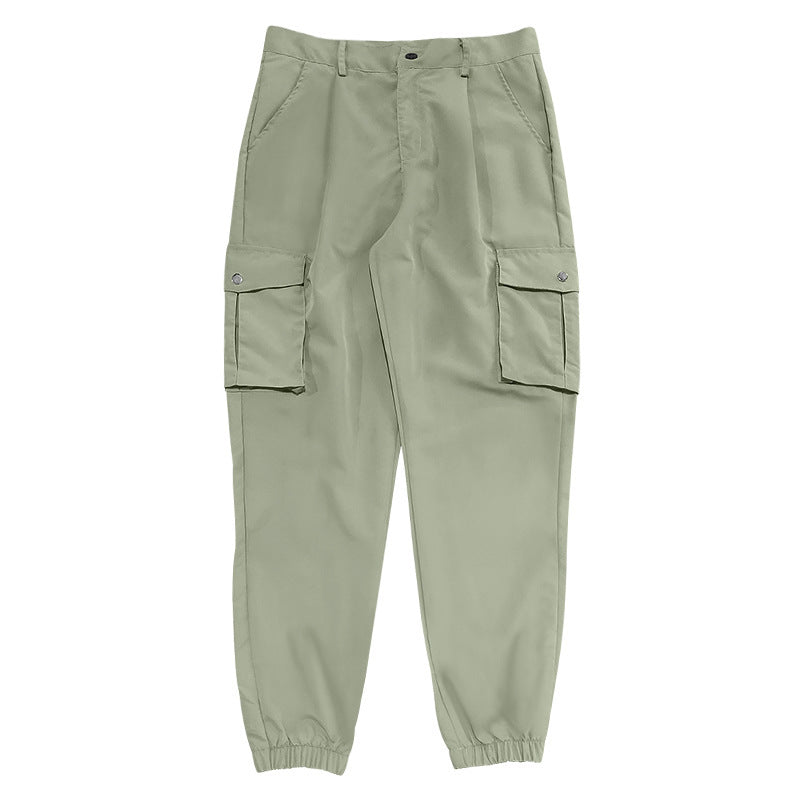 Men's cargo pants with elastic waistband and large pockets Lune London