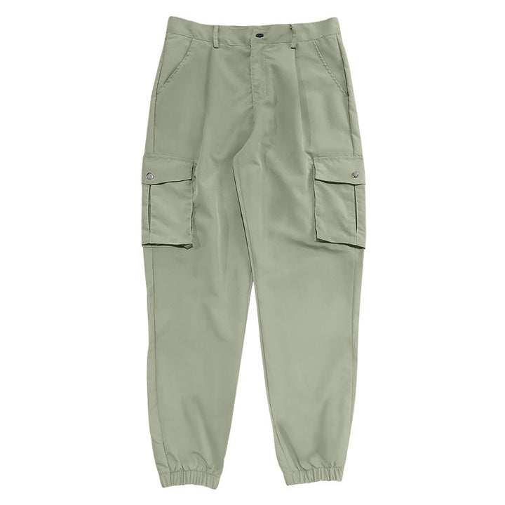 Men's cargo pants with elastic waistband and large pockets Lune London