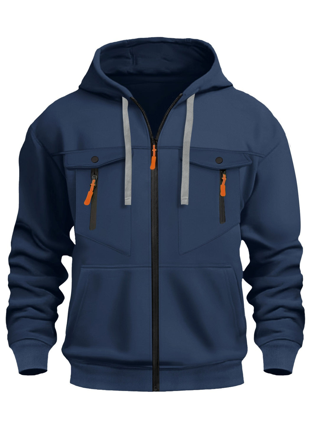 Men's Functional Hooded Jacket with Practical Zip Pockets Lune London