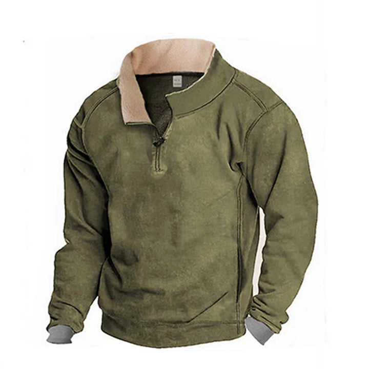 Men's Fleece Sweatshirt with Chic High Collar and Style