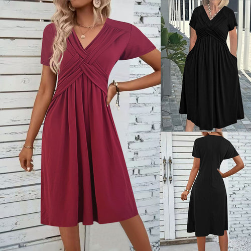 Women’s jumpsuit with a fitted wrap design and an elegant V neckline Lune London