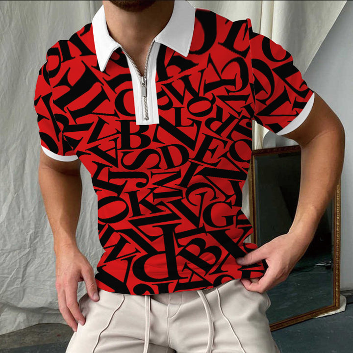 Chic und Stil elegant short-sleeved checkered polo shirt for men