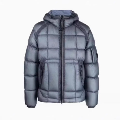 Women's warm quilted jacket with adjustable hood collar and practical piped pockets Lune London