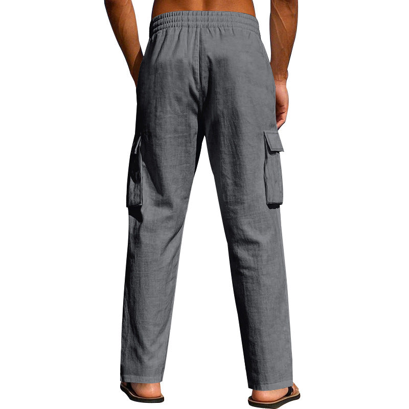 Casual cargo pants for men with elastic waistband and practical side pockets Lune London