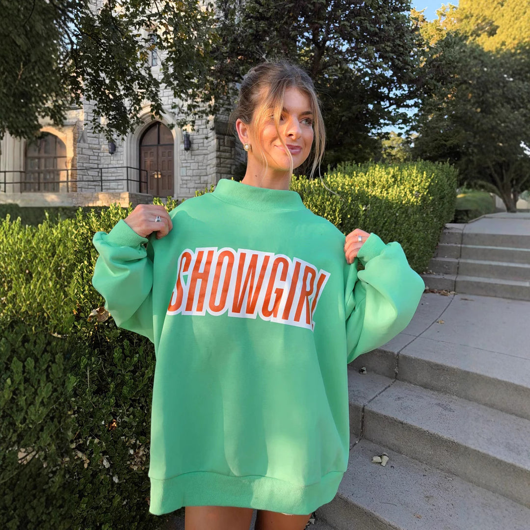 Sweatshirt pour femmes surdimensionné avec impression graphique créative Chic & Stil