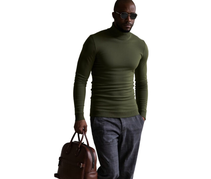 Men's turtleneck sweater with a fine texture Lune London