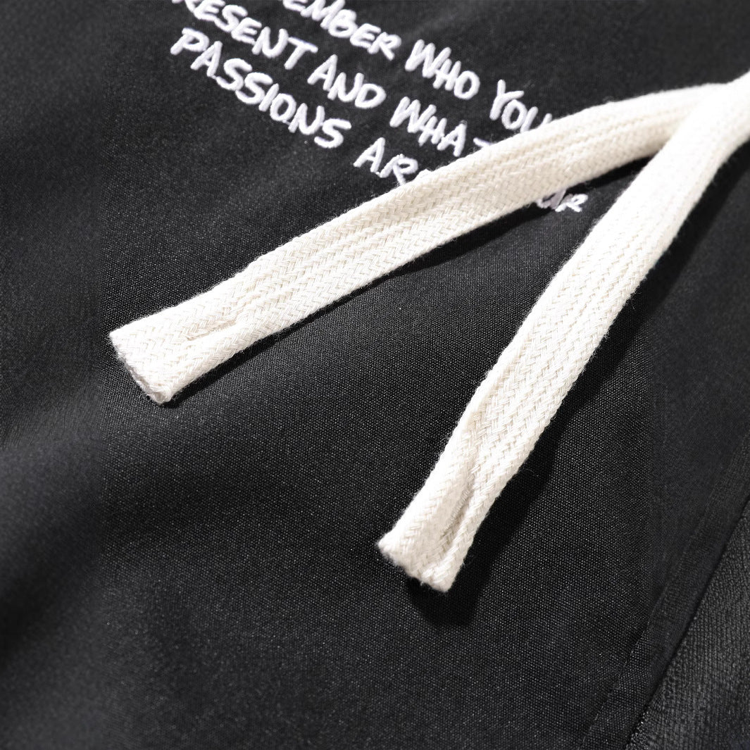 Trendy hoodie jacket for men with stylish appliqués Lune London