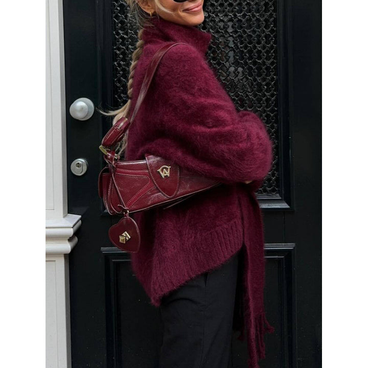 Ladies Comfortable Knit Sweater with Innovative Cut Lune London