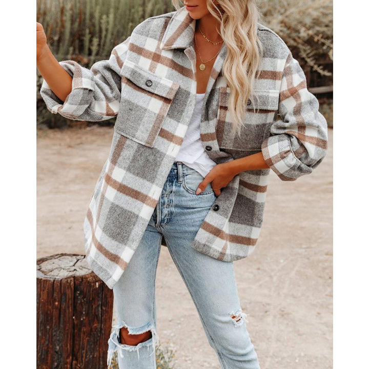 Oversized plaid jacket for women Lune London