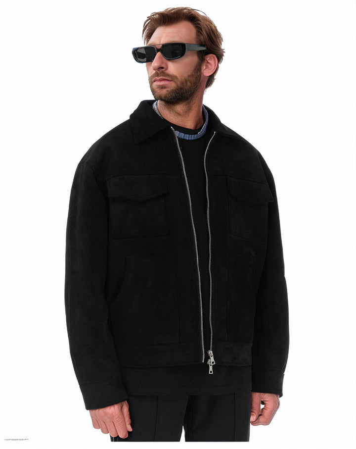 Modern and comfortable men's transition jacket with large pockets Lune London