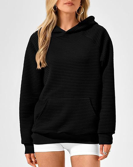 Casual hoodie for women in textured fabric Lune London