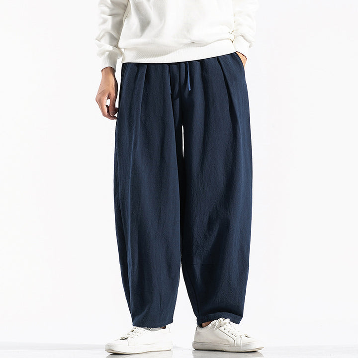 Casual Harem Pants for Men with Elastic Waist and Deep Side Pockets Lune London