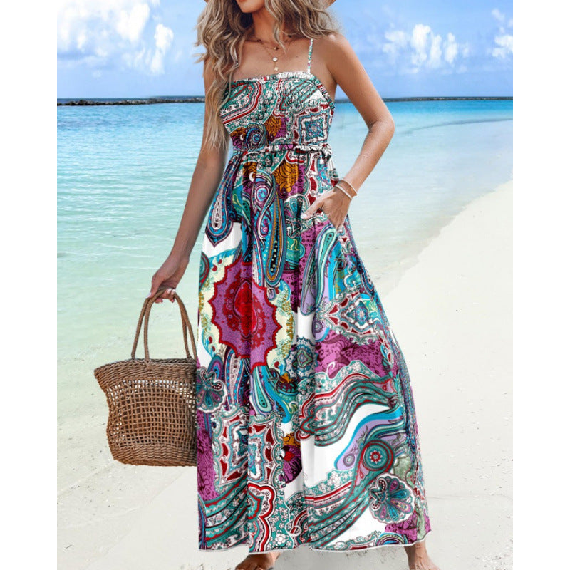 Chic and stylish boho paisley maxi dress for women