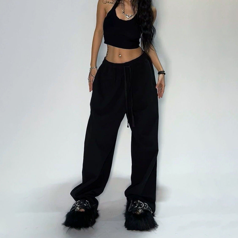 Women's comfortable leisure pants with elastic waistband and wide fit Chic & Stil