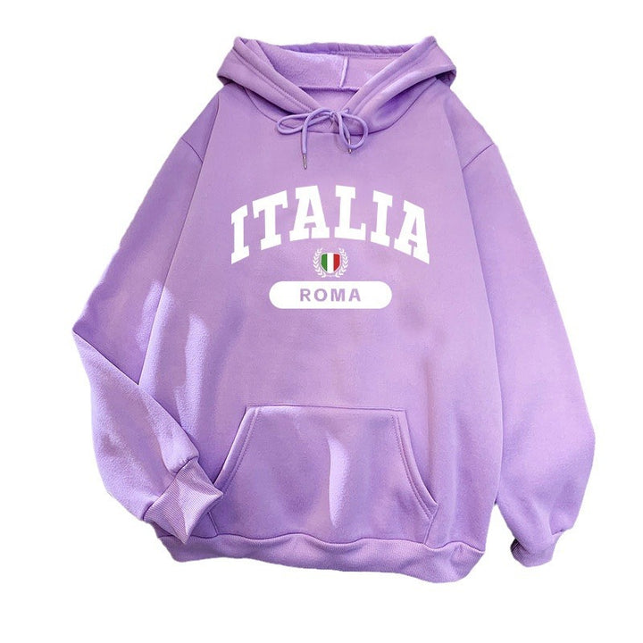Ladies hoodie with Italy print Chic & Stil
