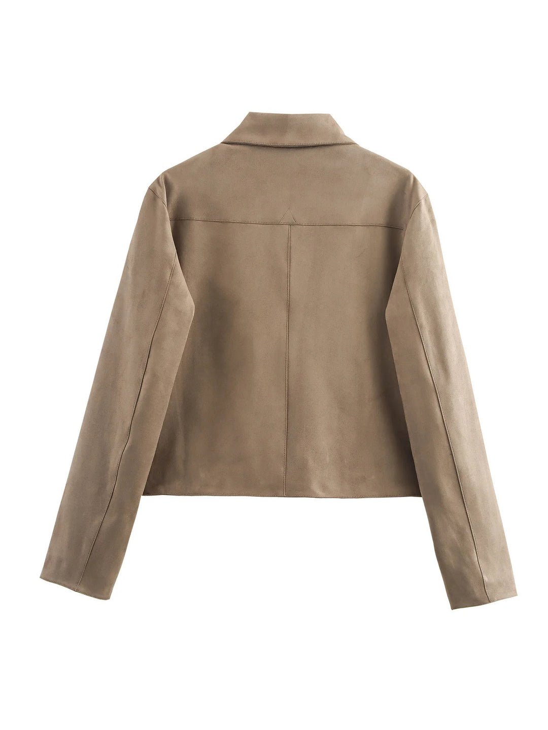 Fashionable short jacket for women in high-quality synthetic suede with practical pockets Lune London
