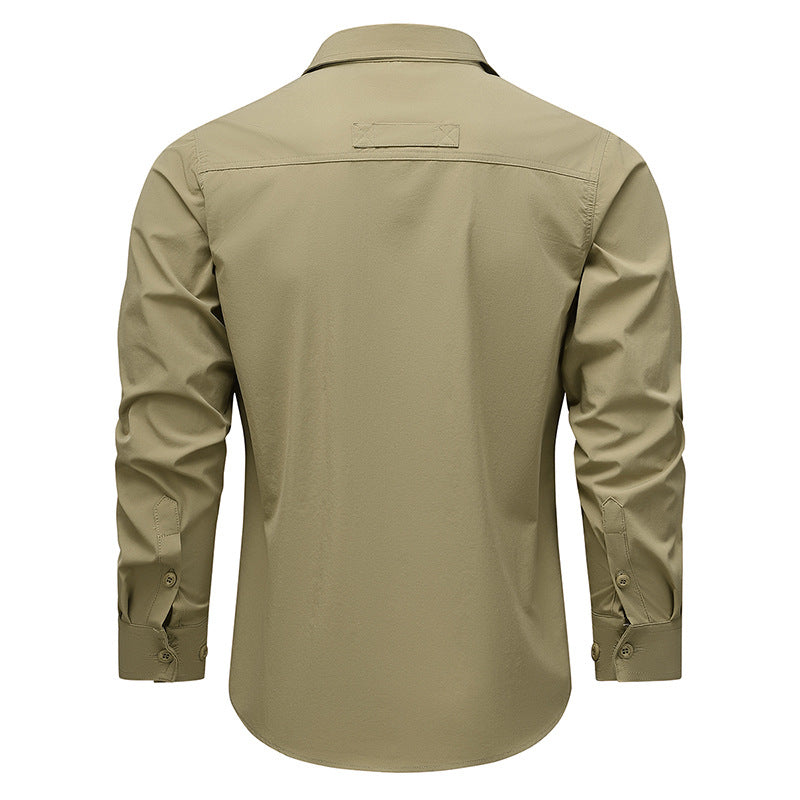 Practical outdoor shirt for men with versatile pockets Lune London