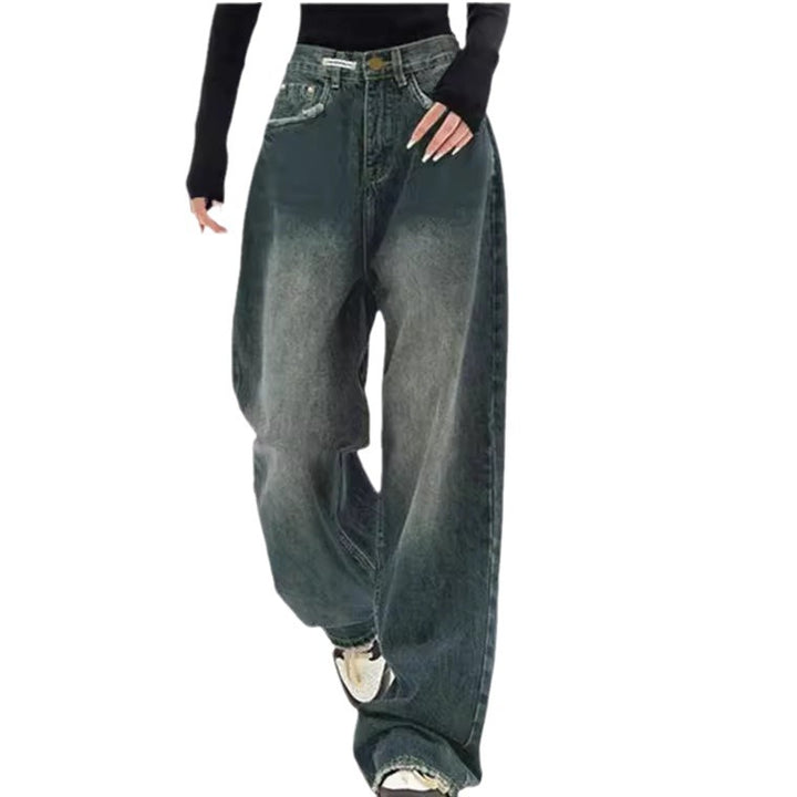 Ladies wide High-Waist Jeans Lune London