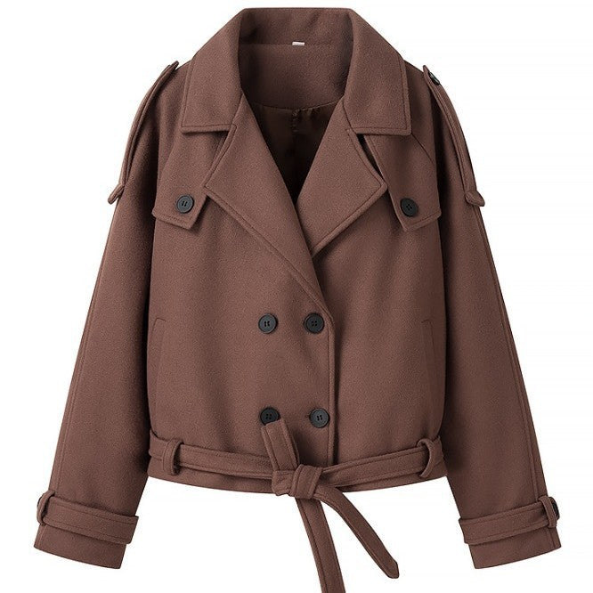Manteau trench long élégant pour femmes avec col structuré debout Chic & Stil