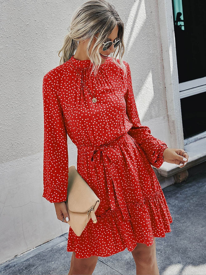 Chic Floral Ruffled Mini Dress for Women