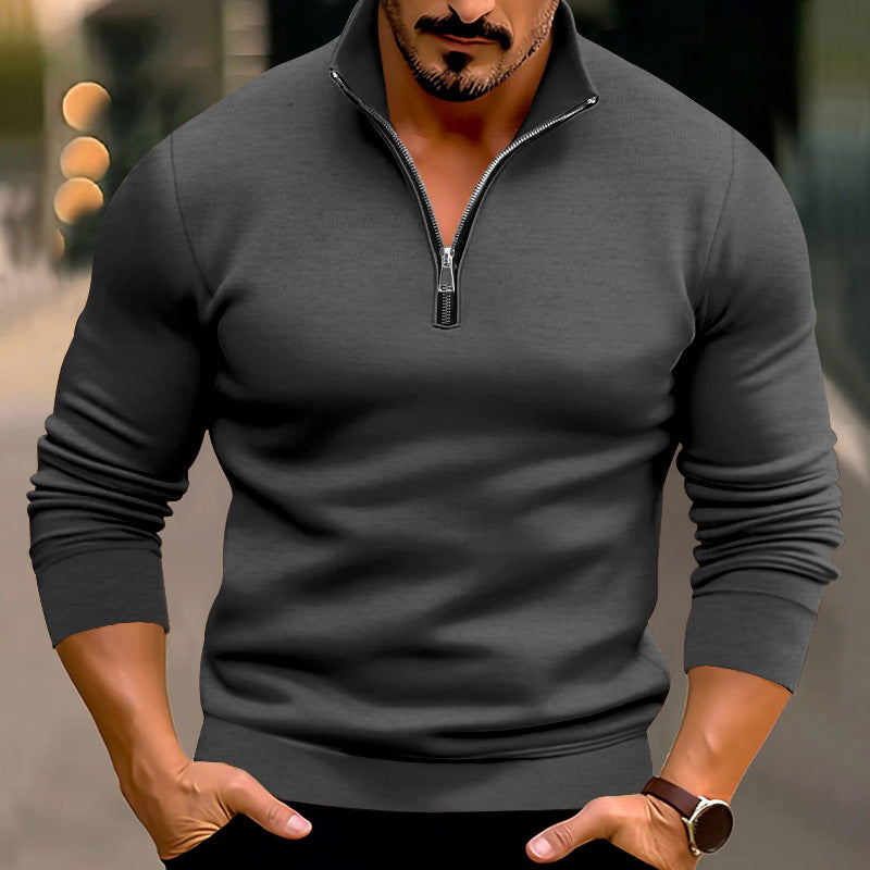Men's sweatshirt with half zipper Lune London