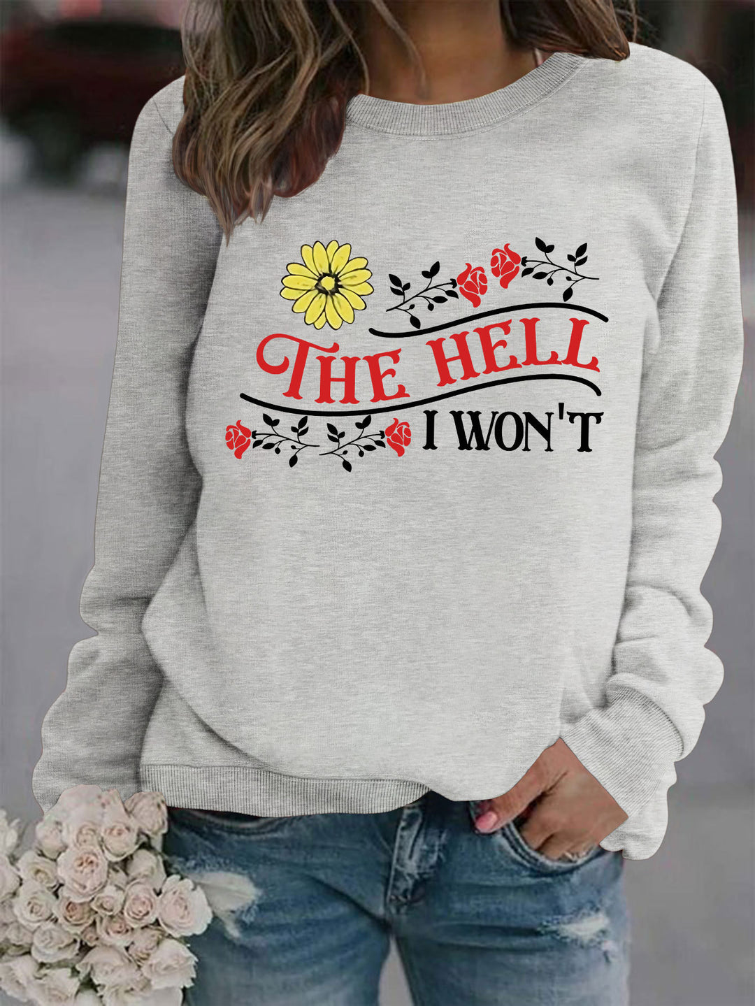 Sweatshirt pour femmes avec motif ludique et coupe confortable Chic & Stil