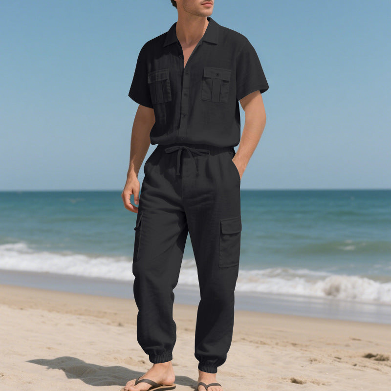 Fashionable short suit for men with practical pockets Lune London