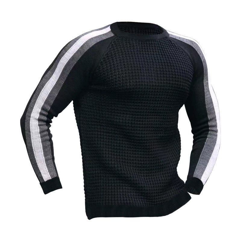 Men's knit sweater with sporty stripes Lune London