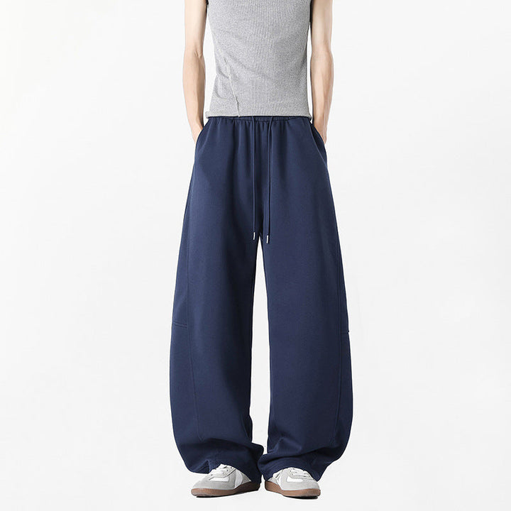 Men's Casual Loose-Fitting Leisure Pants with Elastic Waistband and Practical Side Pockets Lune London