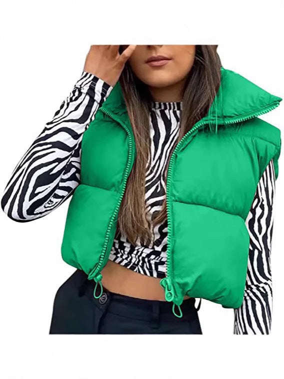 Ladies Fashionable Gilet with High Collar and Flattering Cut Lune London