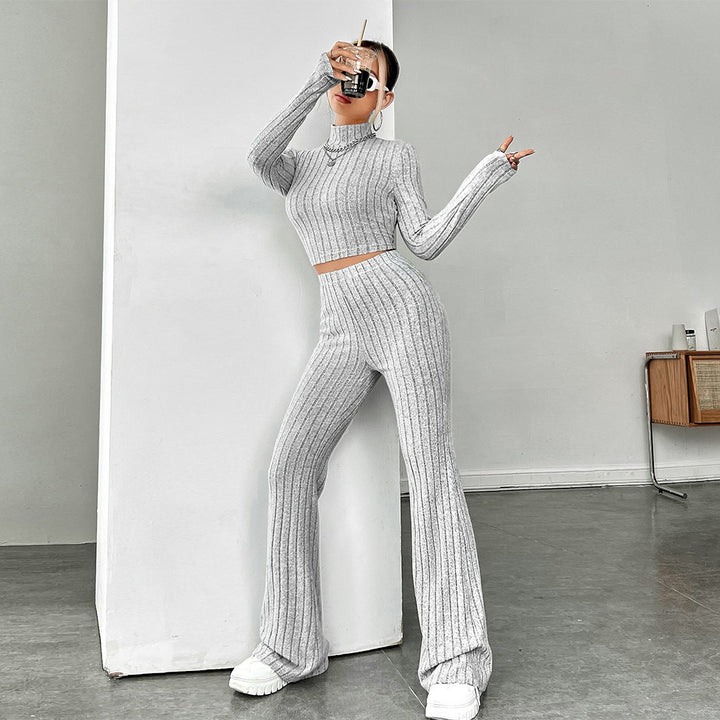 Pull court pour femmes avec taille haute et jambe large Chic & Stil