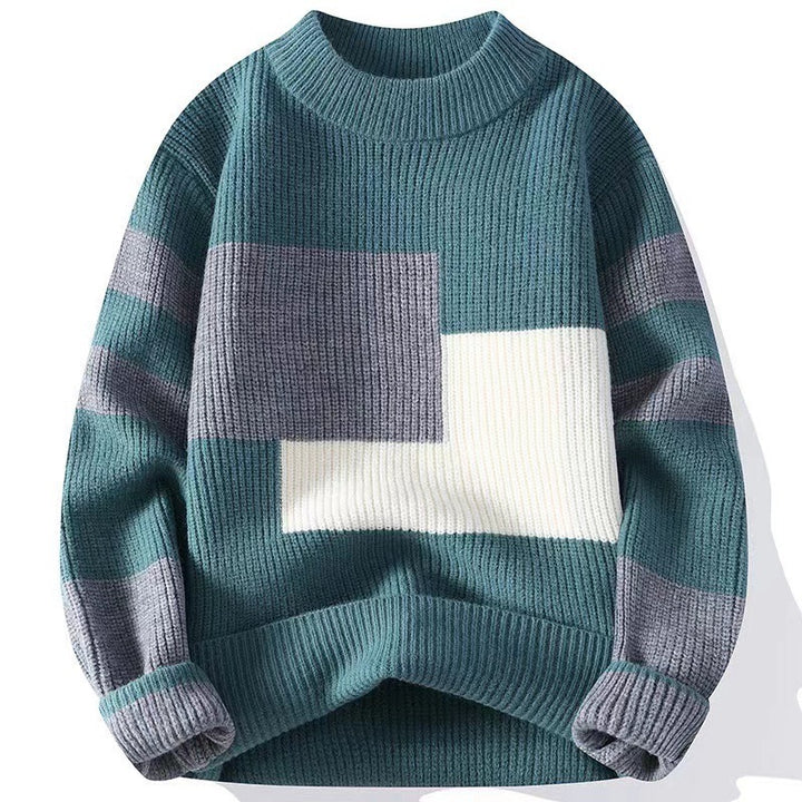 Knitted geometric pattern sweater for women Lune London