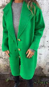 Oversized wool coat for ladies with elegant button details Lune London