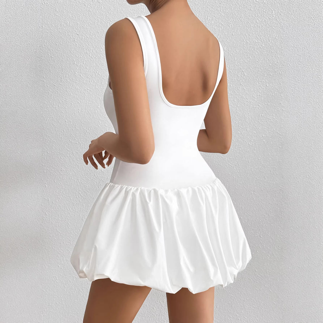 Women's strapless swimsuit dress with voluminous skirt Lune London