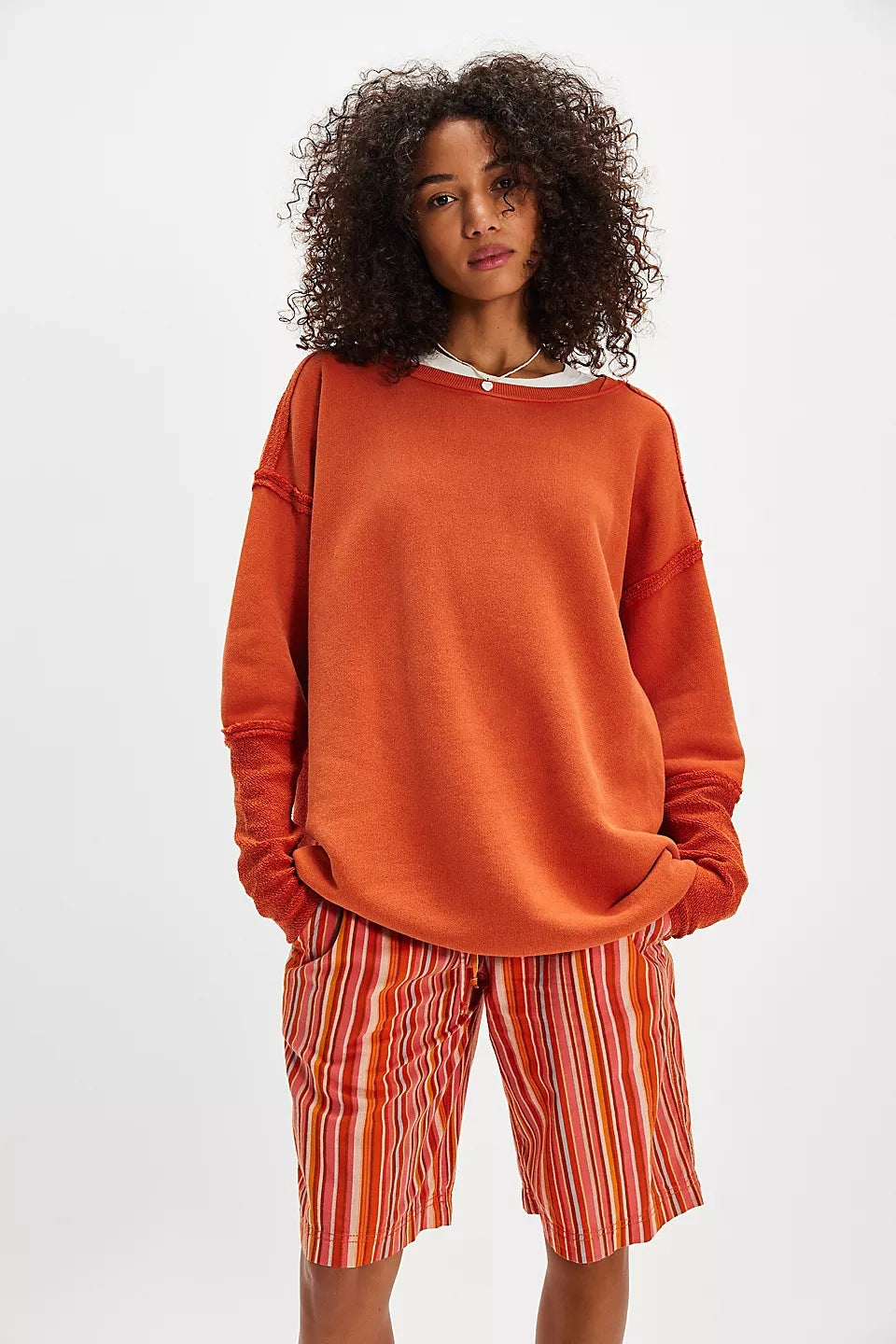 Women Casual Knit Sweater with Ruffled Sleeves and Loose Fit Lune London