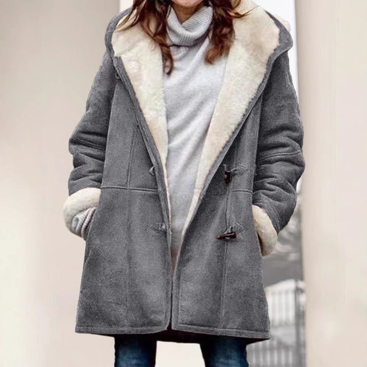 Manteau en laine pour femmes avec doublure en teddy et coupe ample Chic & Stil