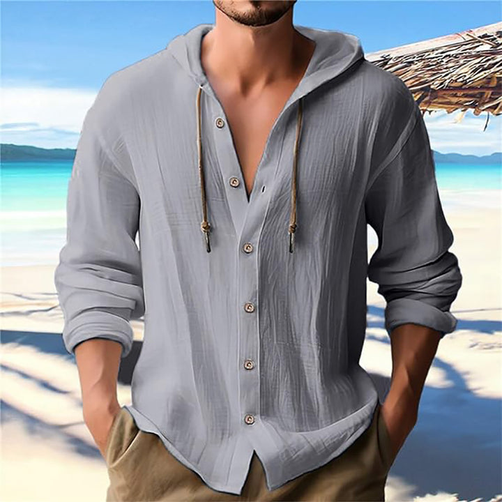 Casual linen shirts for men with hood Lune London