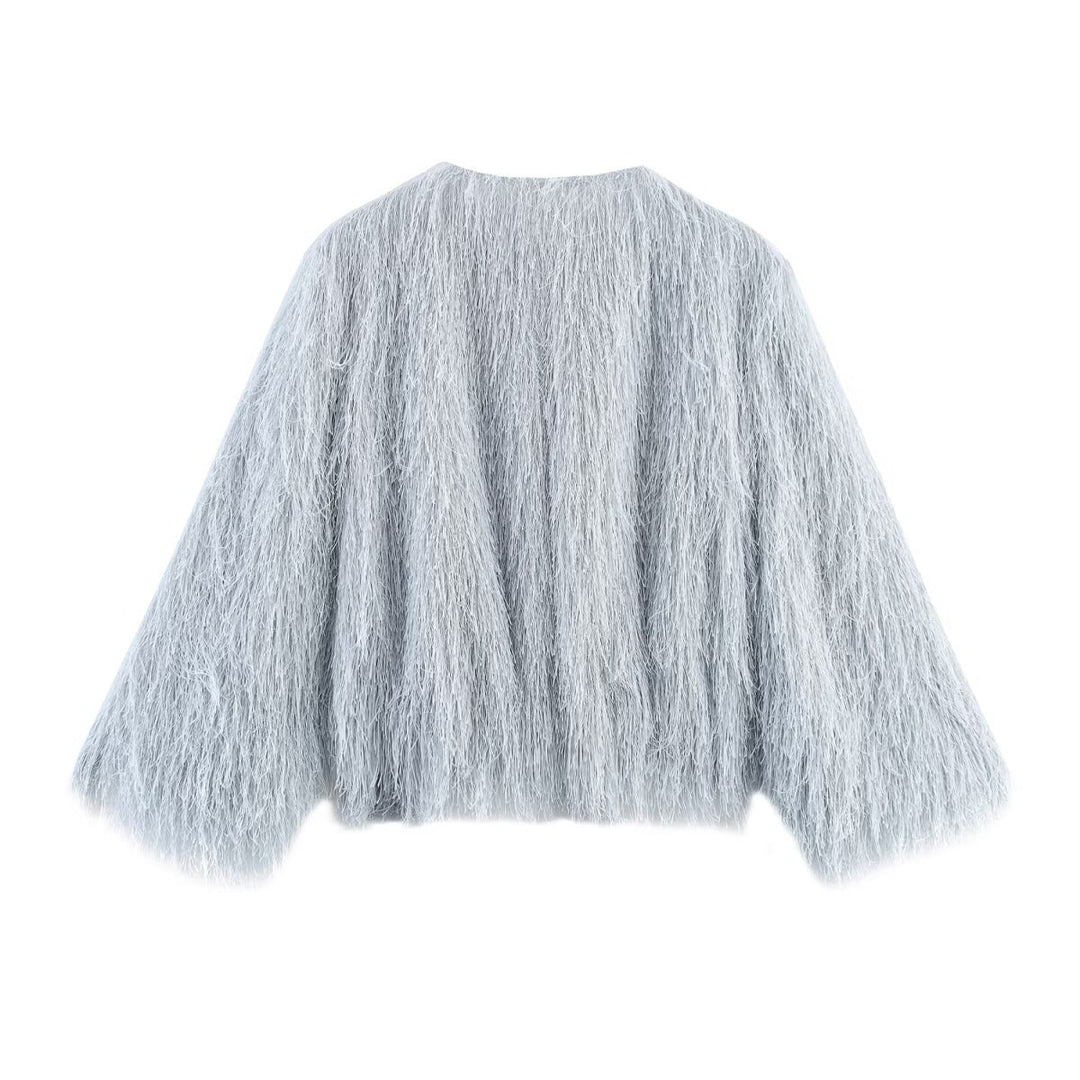 Trendy plush sweater for women with oversized cut Lune London
