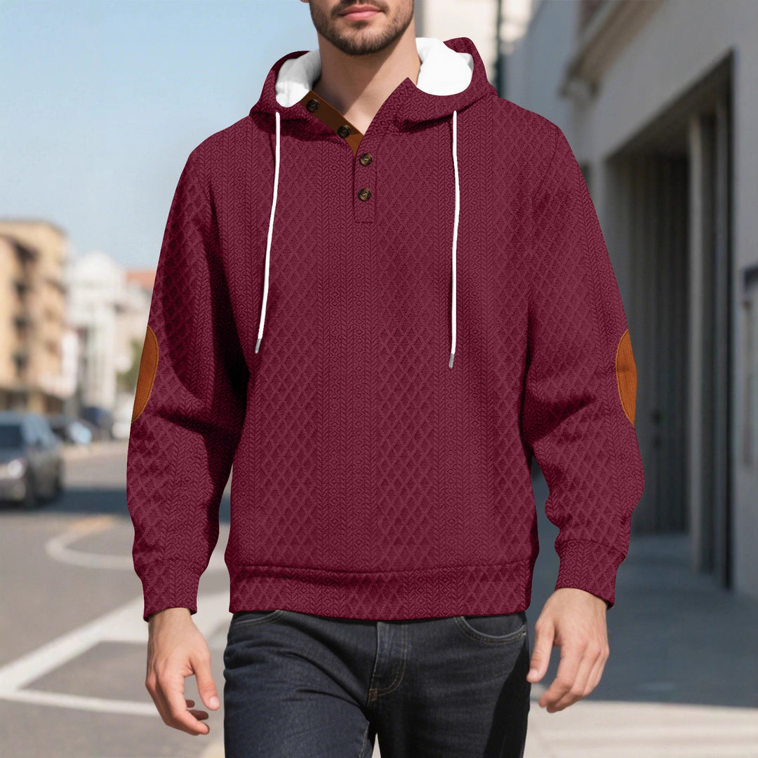 Casual hoodie for men with an innovative knitted structure and stylish accents Lune London